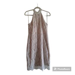 Sans Souci Lace Sleeveless Halter Bodycon Dress